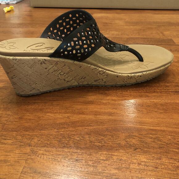 NEW Skechers Cali Beverlee - Pier Stroll Sandals Thongs Flip Flops Black Size 10 - Picture 6 of 11